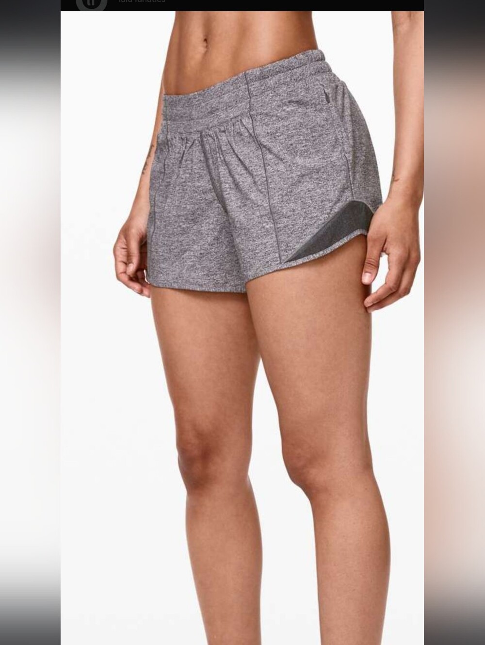lululemon athletica Gray Heather Athletic Shorts with Built-In Liner